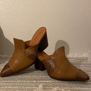 Brown Leather Mules